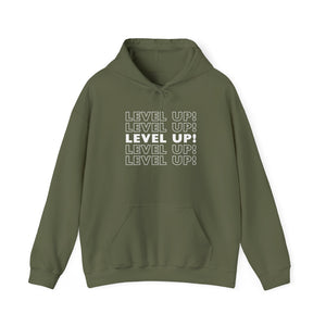 LEVEL UP! LEVEL UP! LEVEL UP! Unisex Heavy Blend™ Hooded Sweatshirt