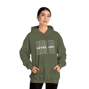 LEVEL UP! LEVEL UP! LEVEL UP! Unisex Heavy Blend™ Hooded Sweatshirt