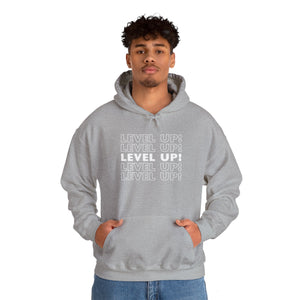 LEVEL UP! LEVEL UP! LEVEL UP! Unisex Heavy Blend™ Hooded Sweatshirt