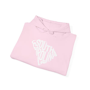 "Unique South Carolina Outline Typography" Unisex Heavy Blend™ Hooded Sweatshirt