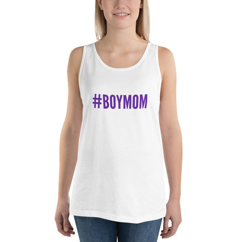 “BoyMom” Purple Ltrs, Unisex Tank Top - Surcee Shops