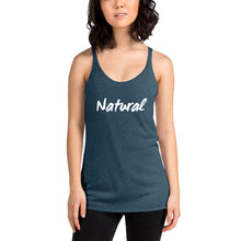 Load image into Gallery viewer, “Natural” White Ltr, Women&#39;s Racerback Tank - Surcee Shops
