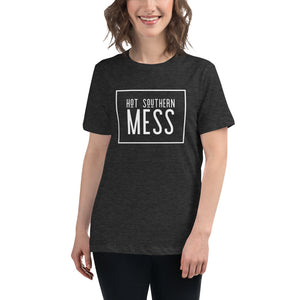 “Hot Southern Mess” Women's Relaxed T-Shirt - Surcee Shops