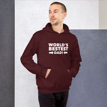 Load image into Gallery viewer, “World’s Bestest Dad” Unisex Hoodie - Surcee Shops
