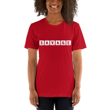 Load image into Gallery viewer, “Savage” Scrabble Short-Sleeve Unisex T-Shirt - Surcee Shops
