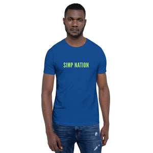 “Simp Nation” Lime, Short-Sleeve Unisex T-Shirt - Surcee Shops