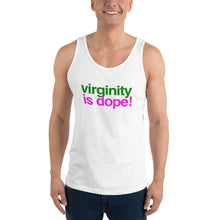 Load image into Gallery viewer, “Virginity is Dope” Unisex Tank Top - Surcee Shops
