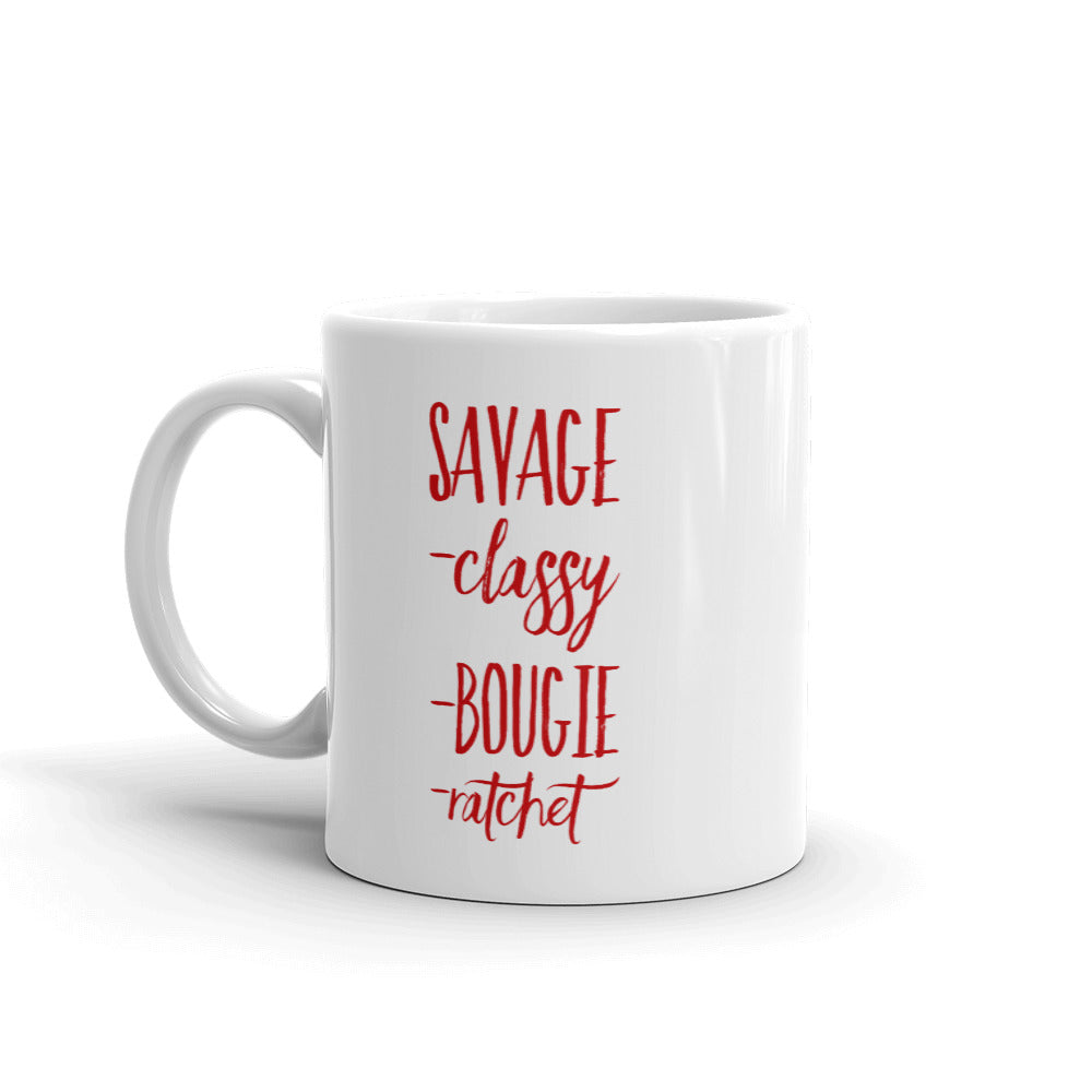 “Savage, Bougie” Mug - Surcee Shops