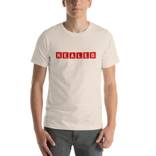 Load image into Gallery viewer, “Healed” Red Scrabble Short-Sleeve Unisex T-Shirt - Surcee Shops
