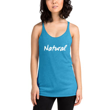 Load image into Gallery viewer, “Natural” White Ltr, Women&#39;s Racerback Tank - Surcee Shops
