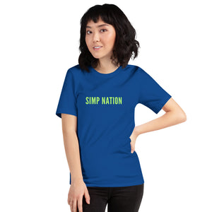 “Simp Nation” Lime, Short-Sleeve Unisex T-Shirt - Surcee Shops