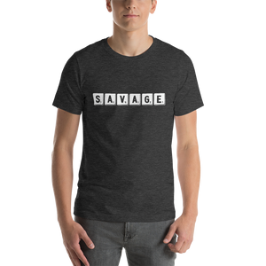 “Savage” Scrabble Short-Sleeve Unisex T-Shirt - Surcee Shops