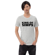 Load image into Gallery viewer, “King of Simps” Bold, Short-Sleeve Unisex T-Shirt - Surcee Shops
