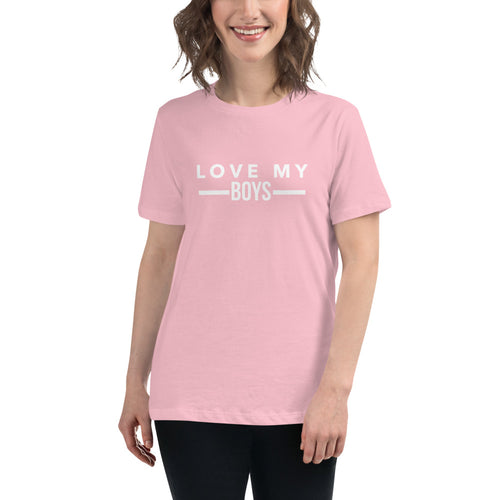 “Love My Boys” Women's Relaxed T-Shirt - Surcee Shops