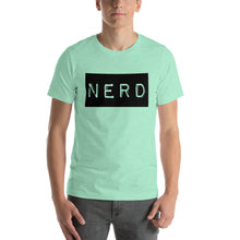 Load image into Gallery viewer, “Nerd” Black Letterbox, Short-Sleeve Unisex T-Shirt - Surcee Shops
