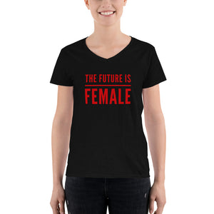 “The Future” Women's Casual V-Neck Shirt - Surcee Shops