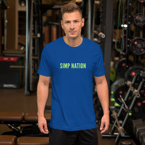 “Simp Nation” Lime, Short-Sleeve Unisex T-Shirt - Surcee Shops