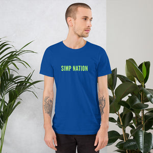 “Simp Nation” Lime, Short-Sleeve Unisex T-Shirt - Surcee Shops