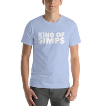 Load image into Gallery viewer, “King of Simps” white ltr, Short-Sleeve Unisex T-Shirt - Surcee Shops
