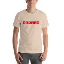 Load image into Gallery viewer, “Healed” Red Scrabble Short-Sleeve Unisex T-Shirt - Surcee Shops
