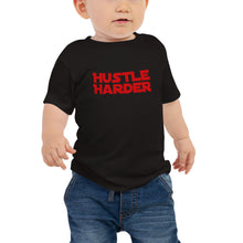 Load image into Gallery viewer, “Hustle Harder” Baby Jersey Short Sleeve Tee - Surcee Shops
