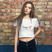 Load image into Gallery viewer, “SassyAF” Women’s Crop Tee - Surcee Shops
