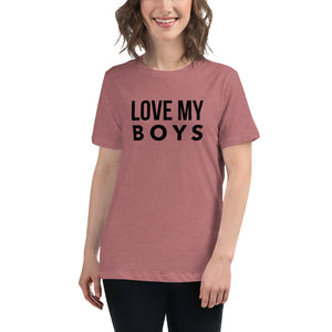 “Love My Boys” Women's Relaxed T-Shirt - Surcee Shops