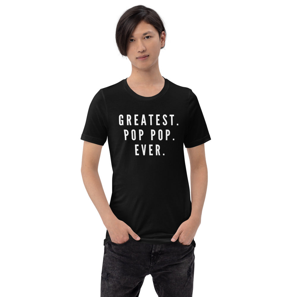 “Greatest Pop Pop” Short-Sleeve Unisex T-Shirt - Surcee Shops